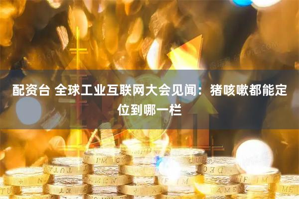 配资台 全球工业互联网大会见闻：猪咳嗽都能定位到哪一栏