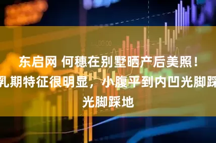东启网 何穗在别墅晒产后美照！哺乳期特征很明显，小腹平到内凹光脚踩地